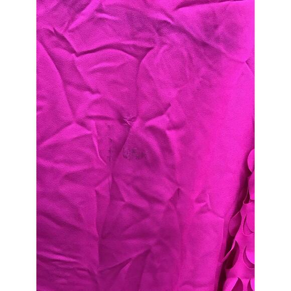 Dennis basso woven top with Paulette sleeves medium magenta burst new QVC - Picture 2 of 5